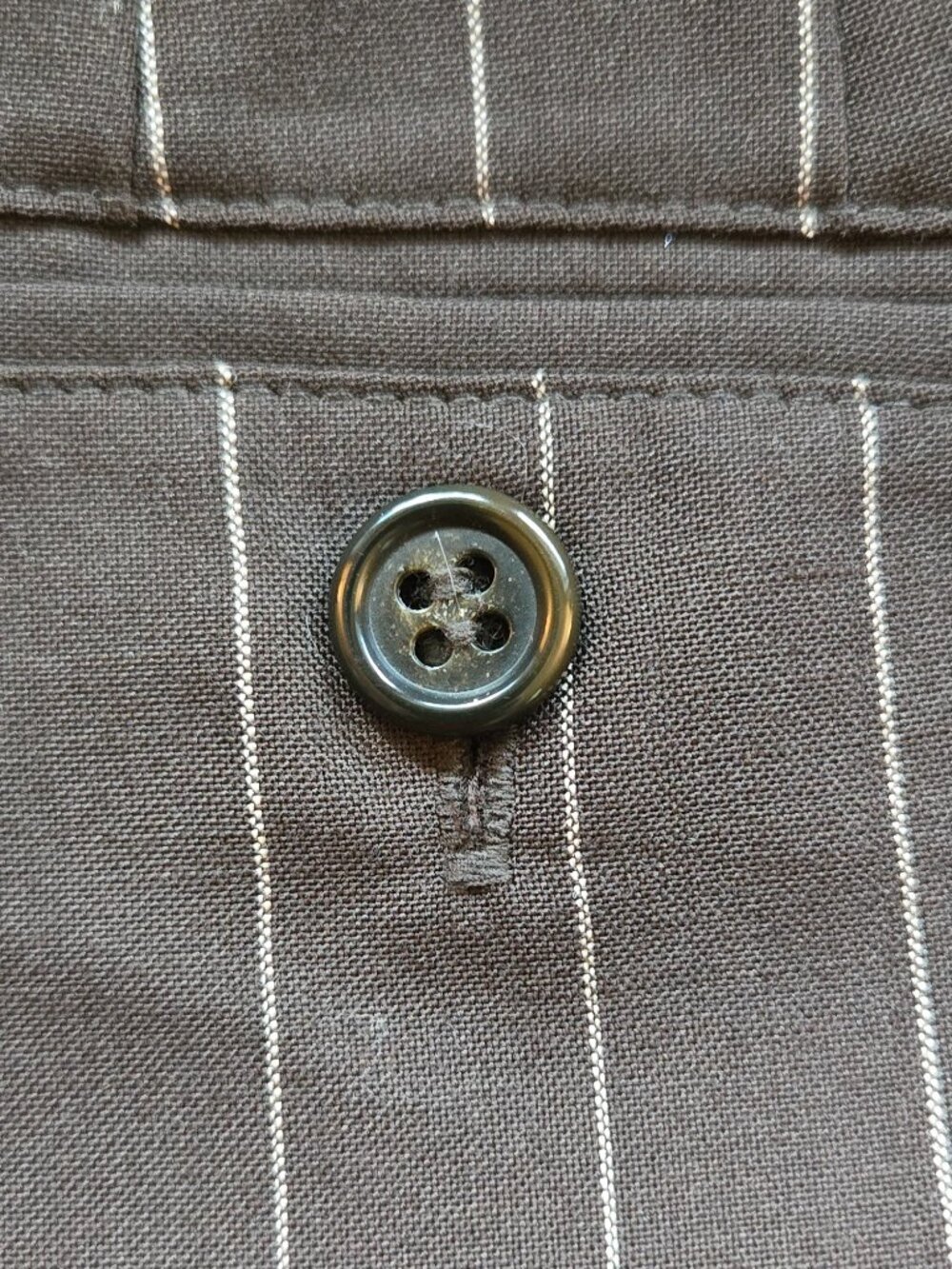 LOFT Laura Fit Brown Pinstripe Wool Blend Trouser Pants Size 8 Workwear Career - Picture 14 of 15